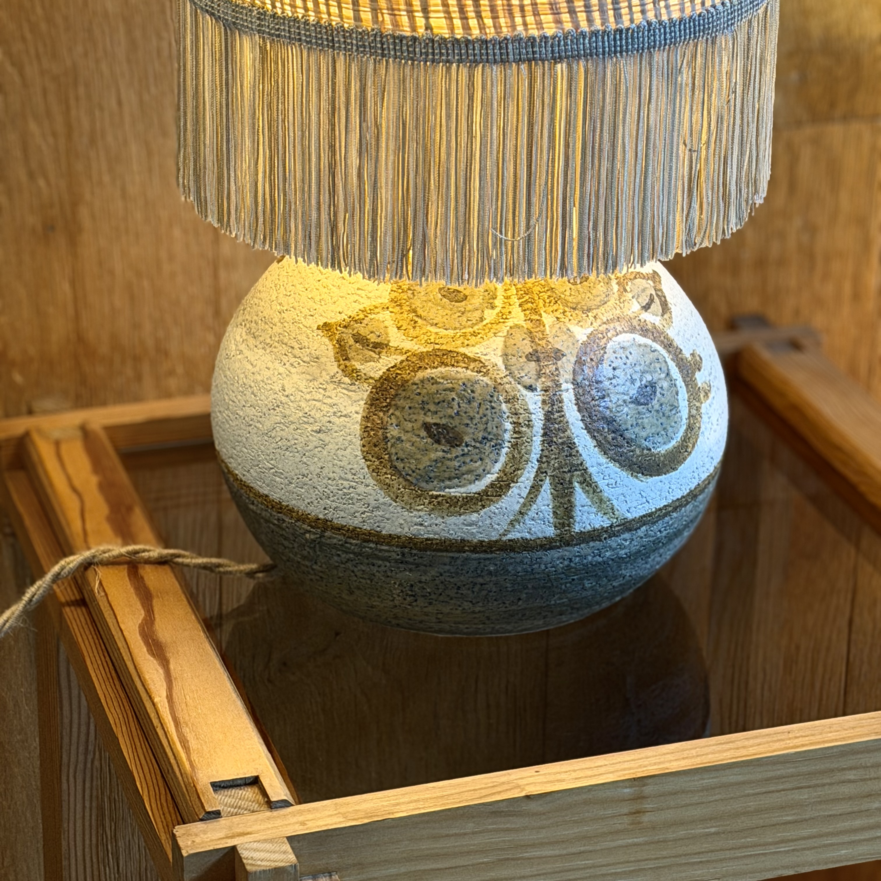 Lampe céramiqe à franges - Pièce Unique