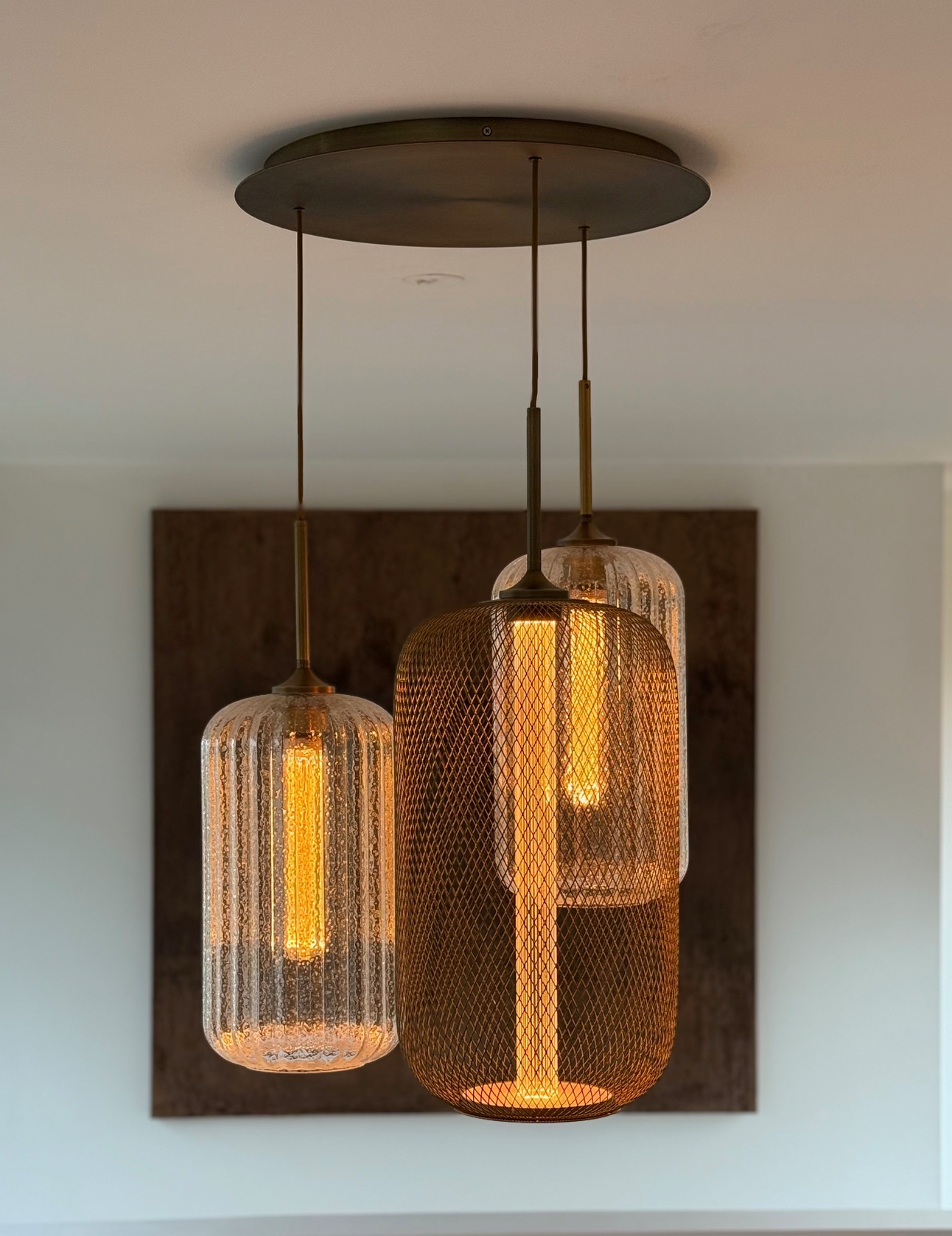 Suspensions en verre ou quadrillées