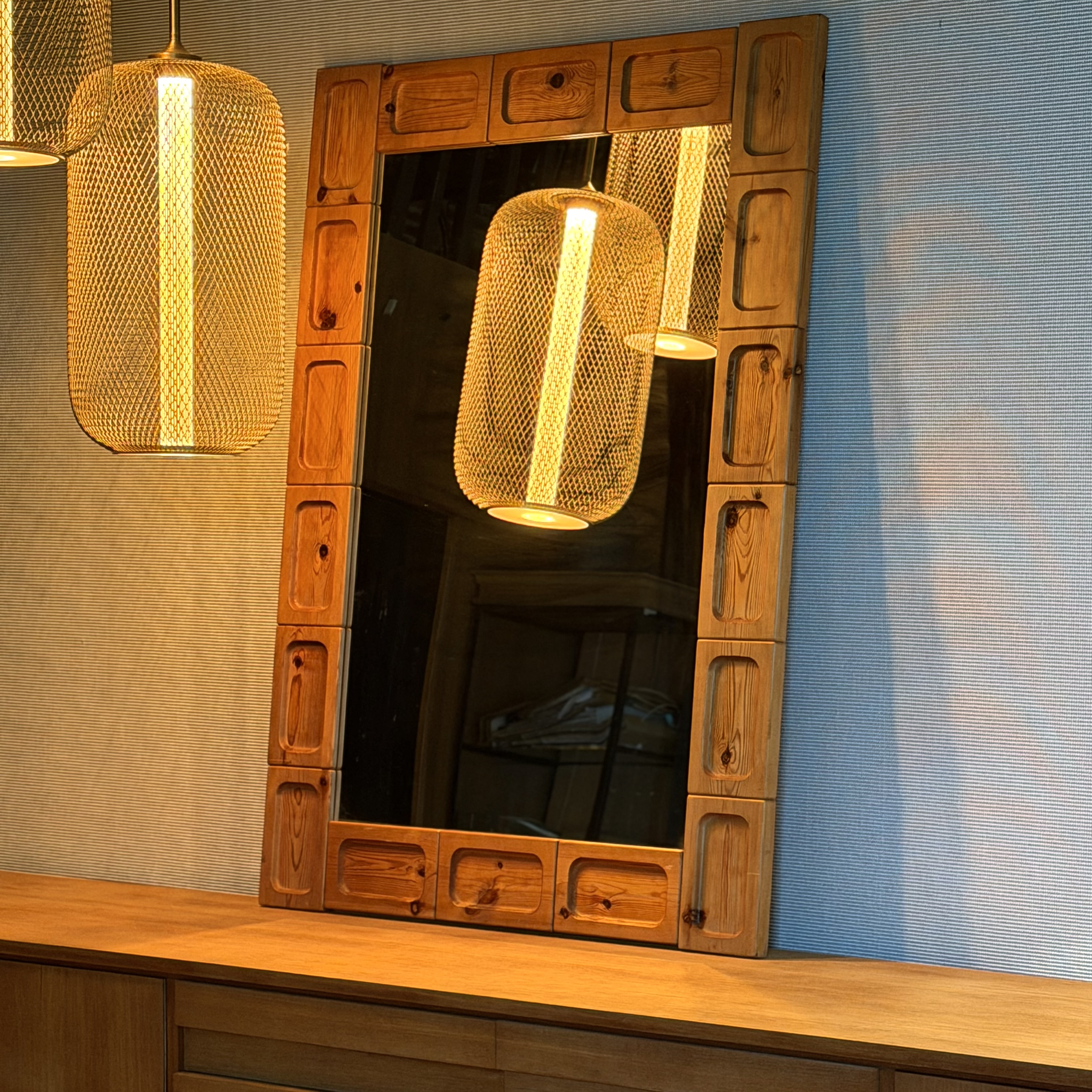 Miroir bois ancien - Pièce Unique