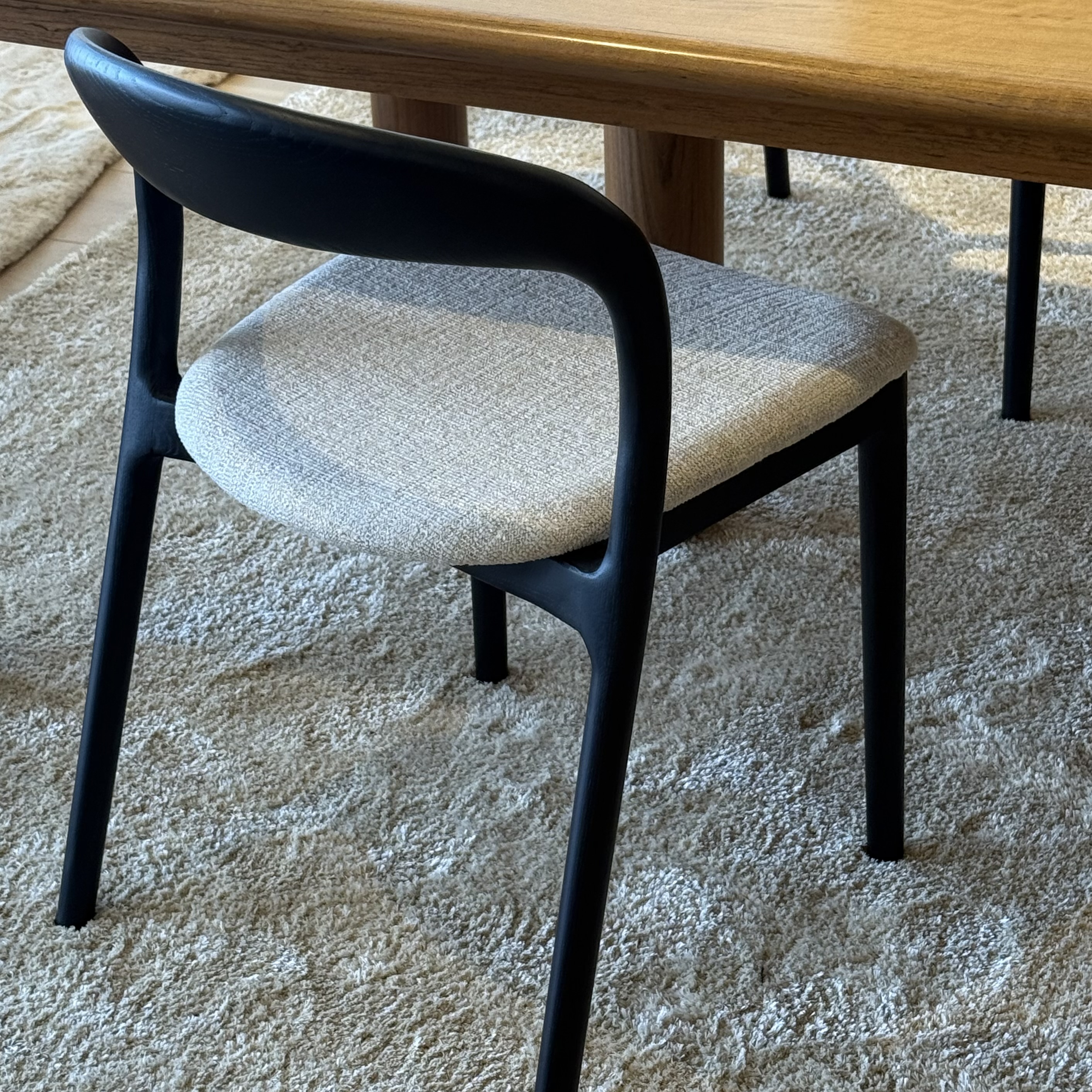 Chaise tissu/noir