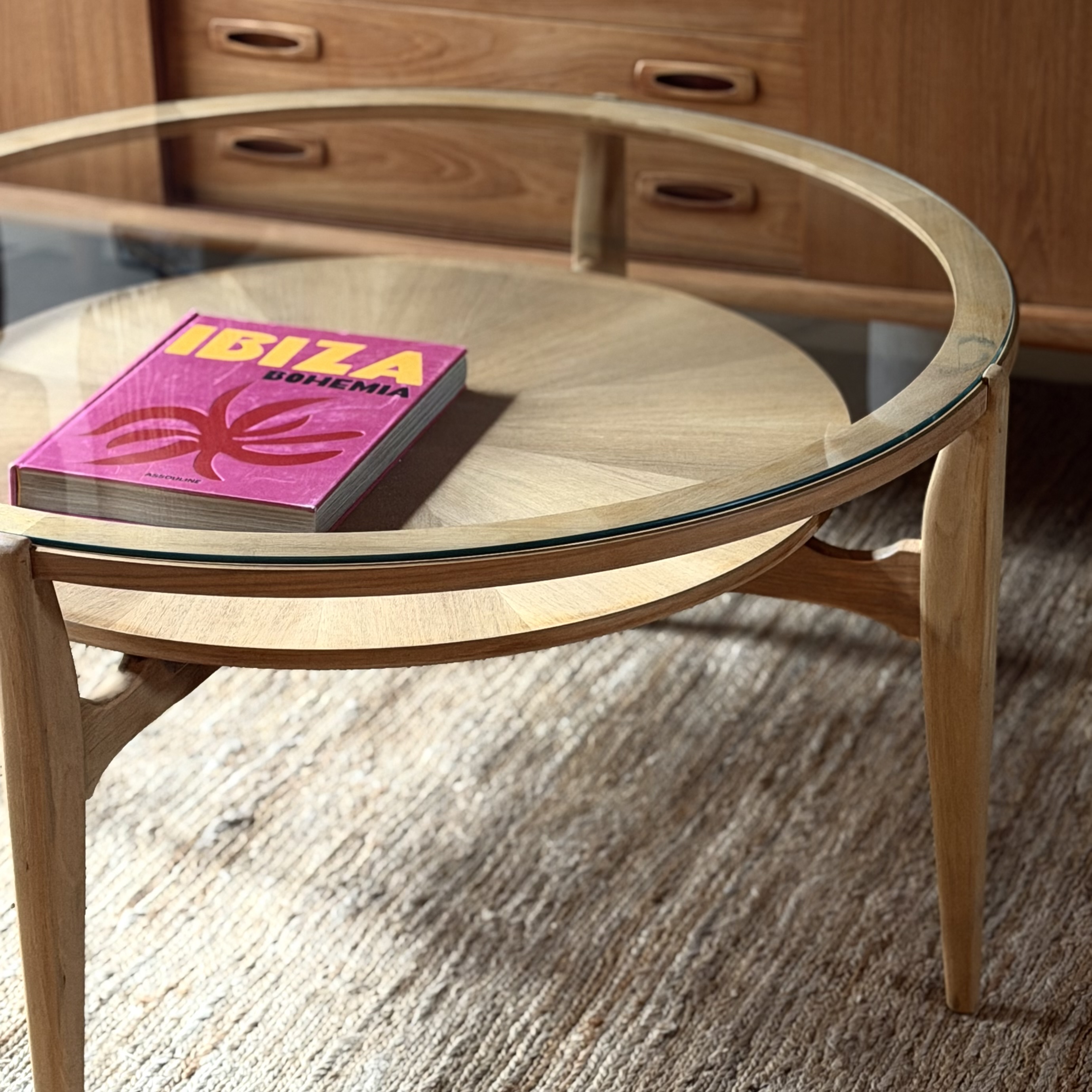Table basse bois/verre - Pièce Unique