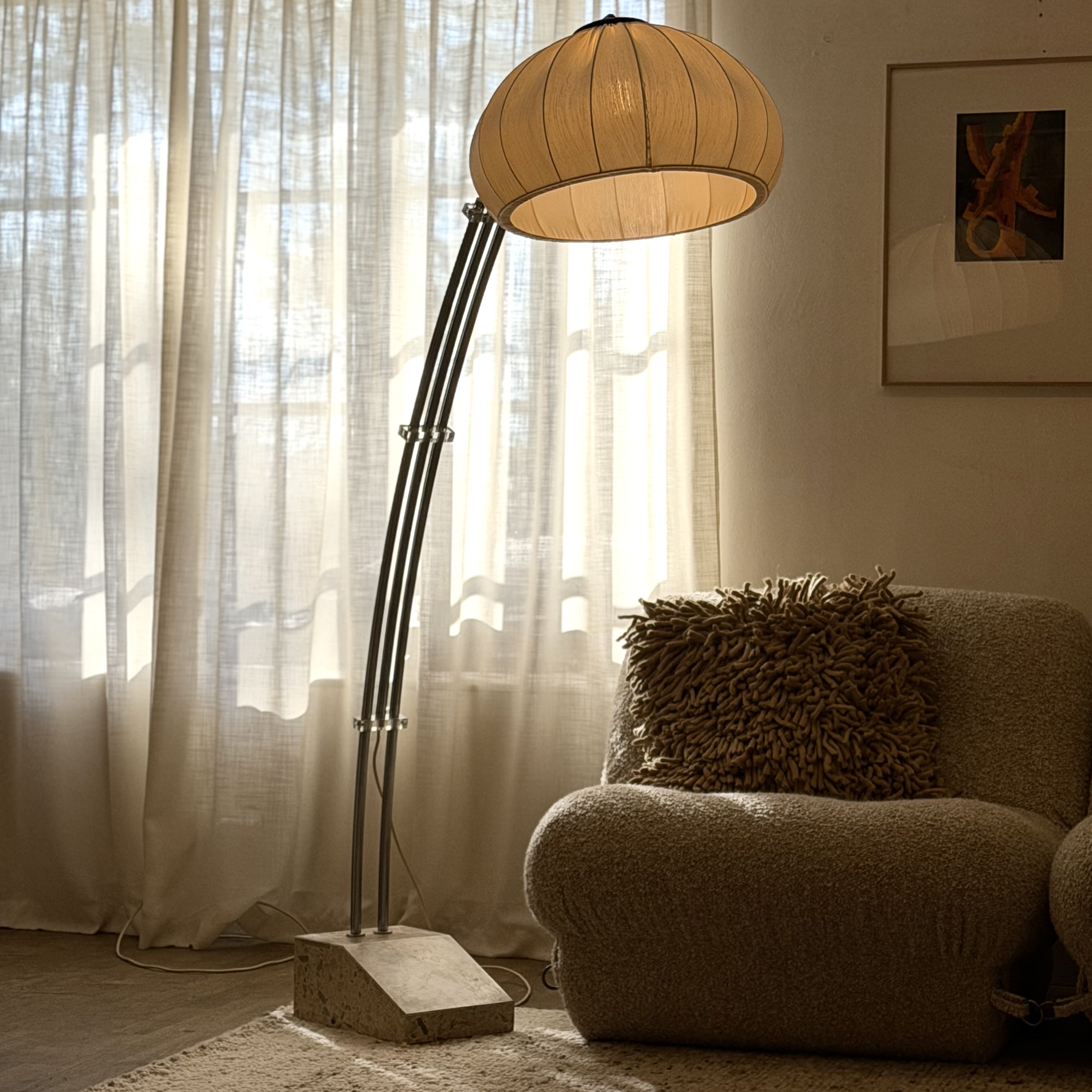 Lampe en arc vintage - Pièce Unique