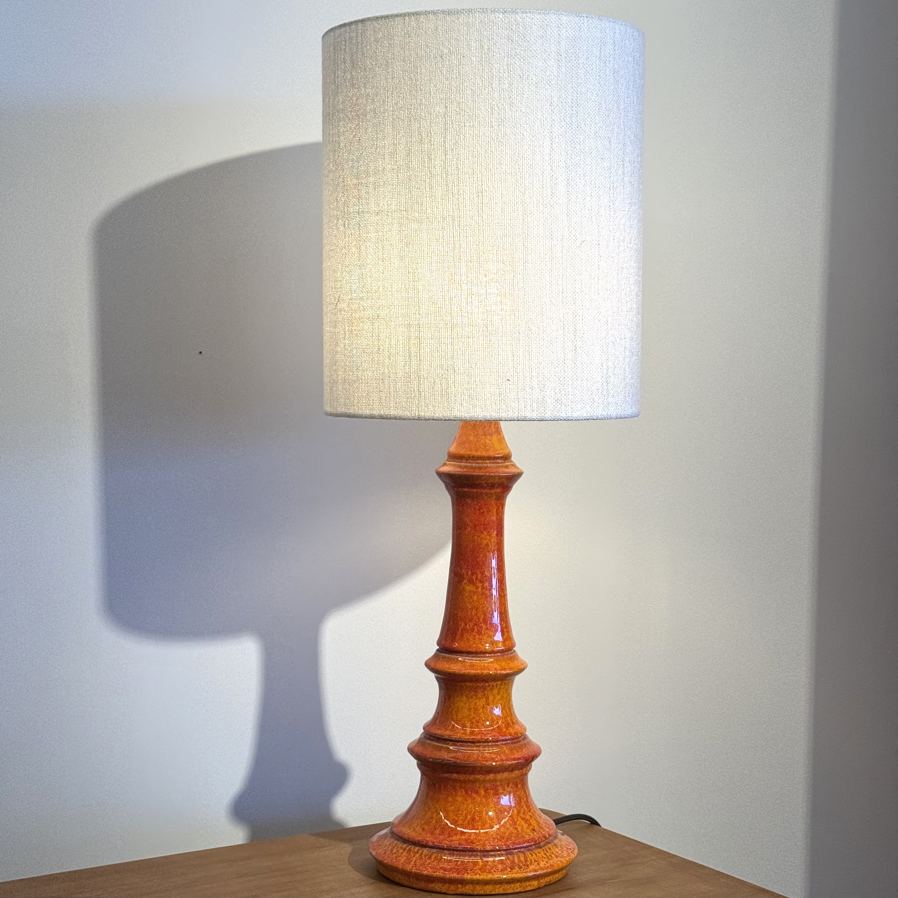 Lampe orange - Pièce Unique